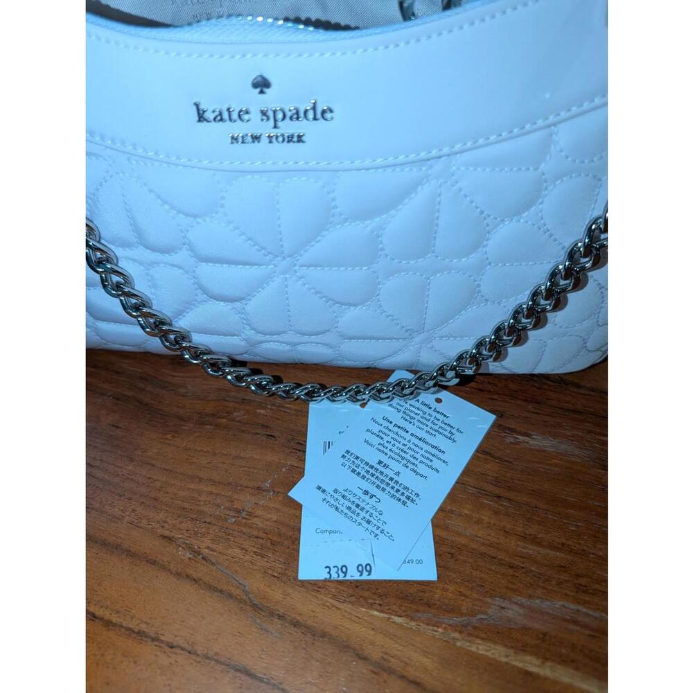 Kate Spade Quilted Light Pink Leather Crossbody Bag with Chain Strap NWT - Picture 4 of 9
